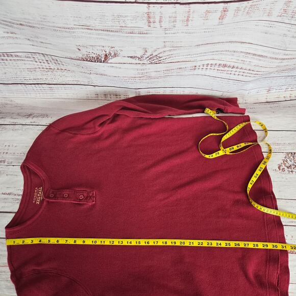 Sonoma Men's Thermal Henley 2XL Burgundy Waffle Knit 3 Button Look and Bundle - Picture 7 of 10